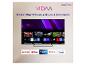 Ein Smart-TV, der verschiedene Streaming-Apps anzeigt, mit Logos beliebter Dienste darunter.