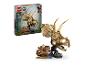 LEGO Jurassic World Set mit einem Triceratops-Schädel und einer Minifigur.