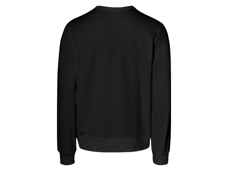 Schwarzer, einfarbiger Pullover, Rückseite.