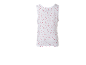 Weißes ärmelloses Top mit rosa Herzmuster
