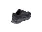 Schwarze Sportschuhe mit weißem Text an der Ferse