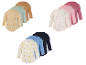 3er-Set Langarm-Babybodys mit verschiedenen Mustern und Farben.