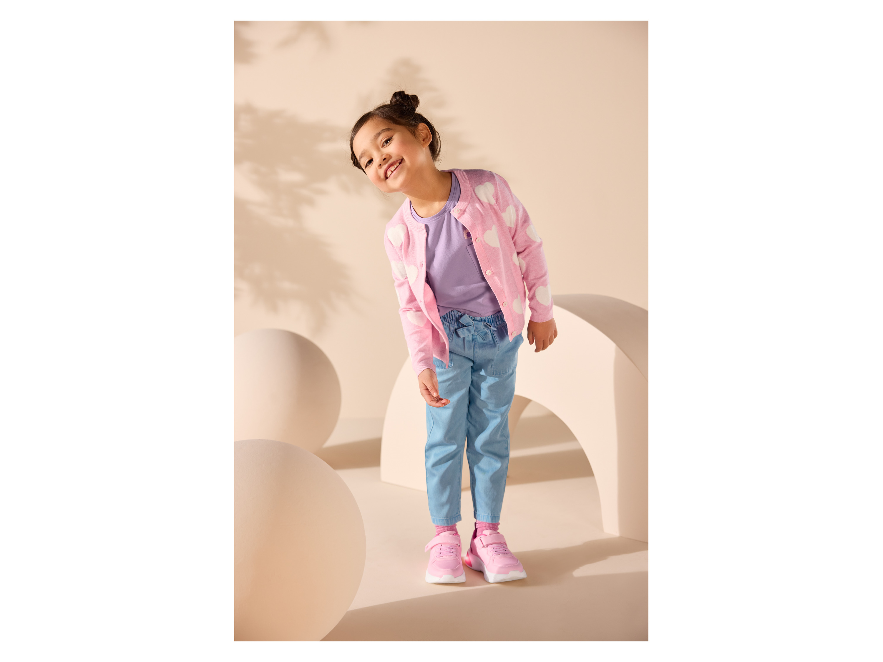 Thumbnail - lupilu® Kleinkinder T-Shirts, 2 Stück (lila/weiß, 122/128)