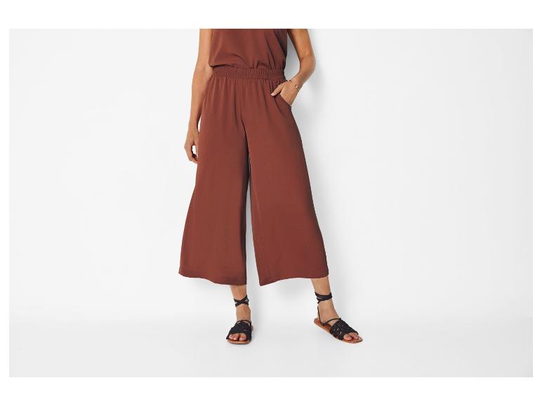 Damen Wide-Leg Hose, modische 7/8-Länge
