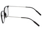 Schwarze Brille mit Metallbügeln und LOT-Logo.