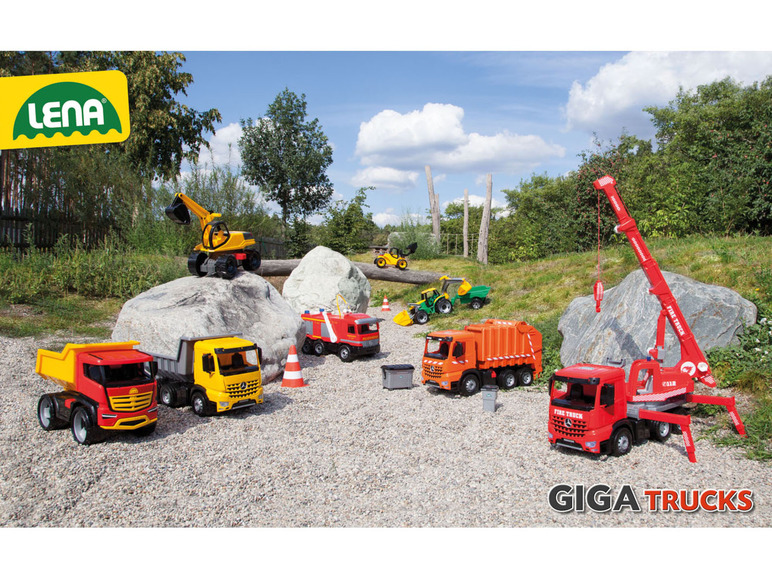 Gehe zu Vollbildansicht: LENA GIGA TRUCKS Müllwagen, mit Stahlachsen und Hebemechanismus - Bild 5