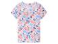 Kurzarm-T-Shirt mit blau-rosa Muschel-Print.