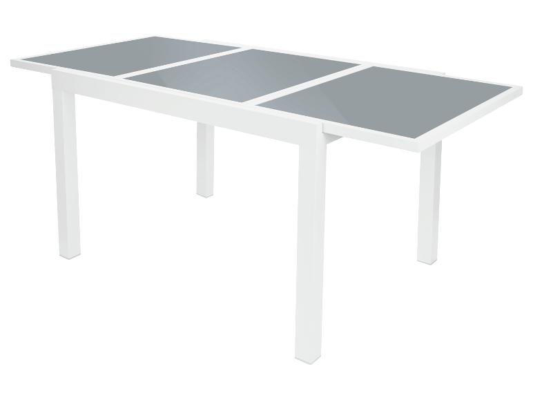 Alu-Gartentisch »Houston« weiß, 120-180 x 89 x 75 cm
