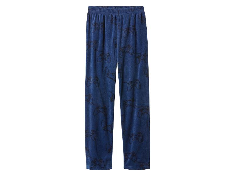 Blaue Pyjamahose mit Gamecontroller-Muster