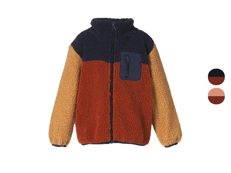 Fleecejacke im Color-Block-Design mit Brusttasche und Reißverschluss.