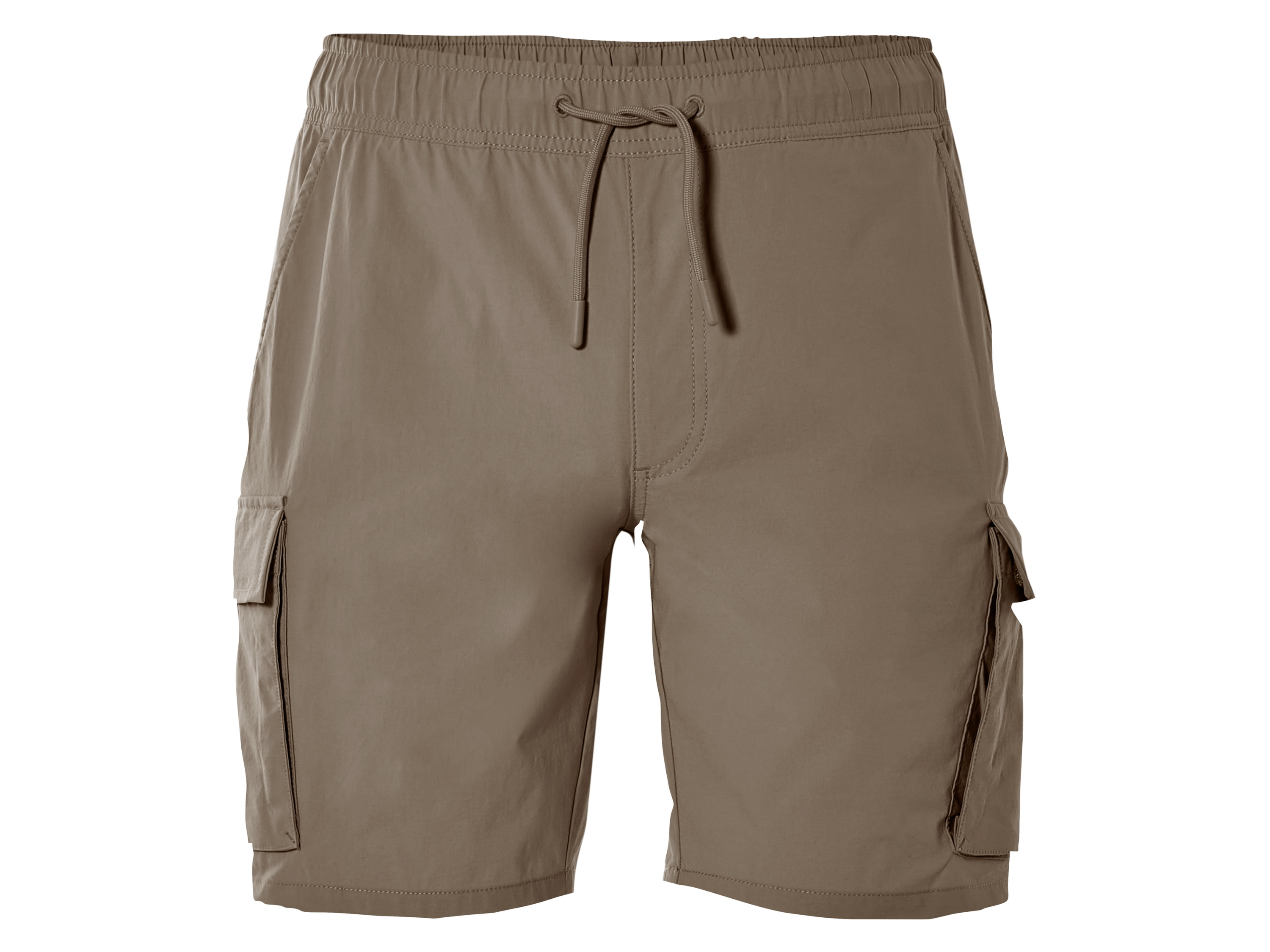 LIVERGY® Herren Shorts Cargo (Braun, L (52/54))““ | Gummizugbund und Kordel Optimale Bewegungsfreiheit durch super elastisches Material Cargotaschen mit Patte und Klettverschluss Optimale Passform durch das Elasthan Lycra® Produktmerkmale tabletd Farbe: beige