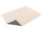 Beige Badematte mit dunkelgrauer rutschfester Unterseite