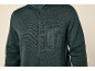 Dunkelgrüne Herren-Fleecejacke mit Reißverschluss.