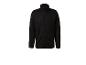 Schwarze Herren-Fleecejacke mit Reißverschluss und Stehkragen