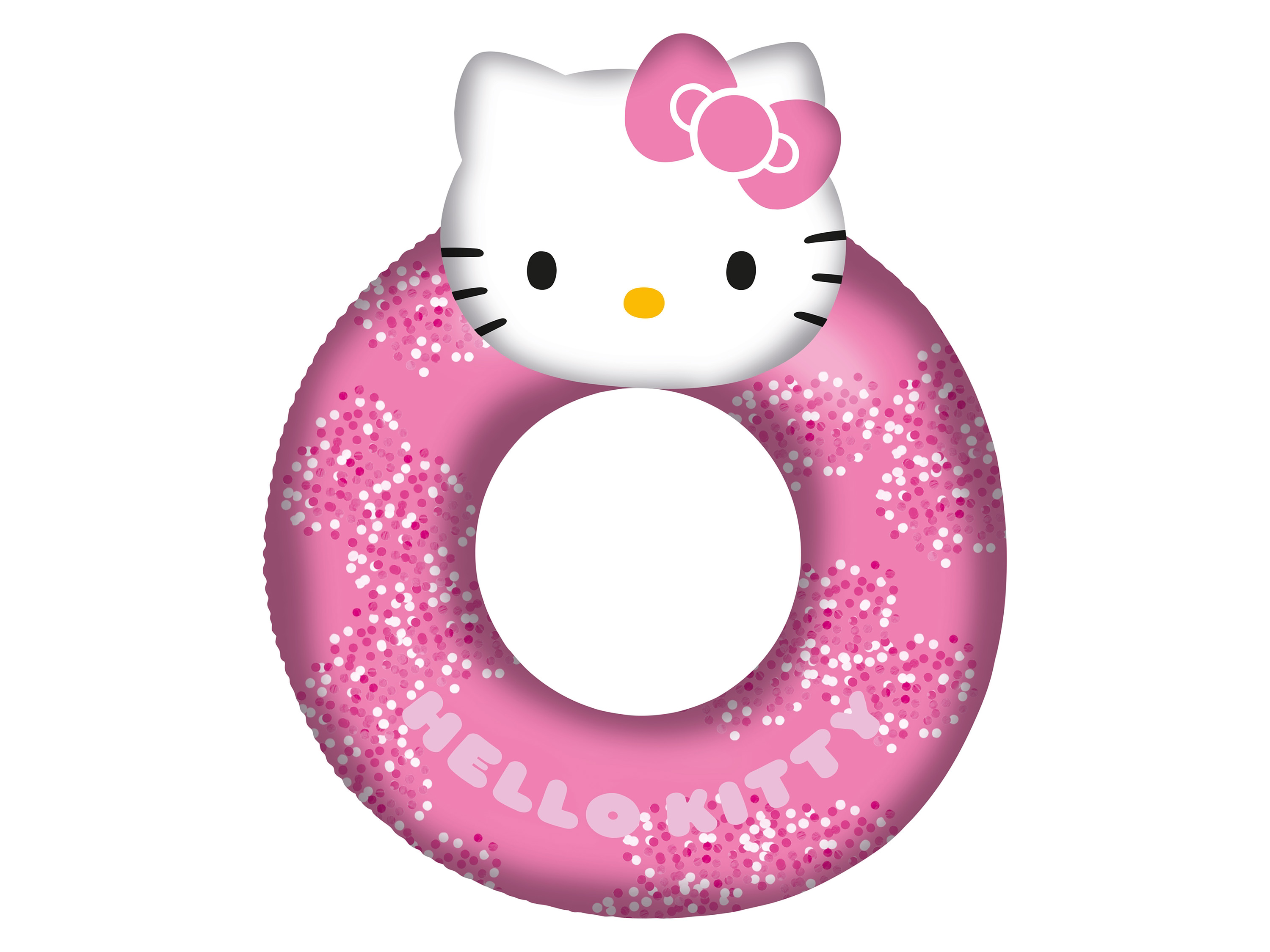 Hello Kitty großer Schwimmring, 90 cm, mit Glitzer gefüllt