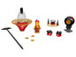 LEGO Ninjago Spielset mit Kreisel, Minifigur und Zubehör.