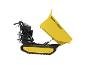 Gelber Raupen-Minidumper mit Kippmulde