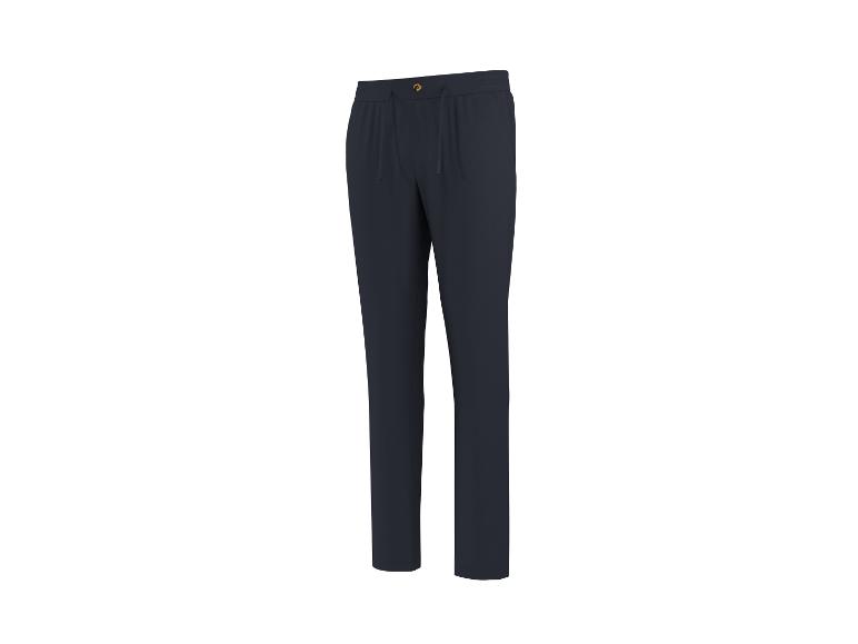 Dunkelblaue Jogginghose mit Kordelzug in der Taille.