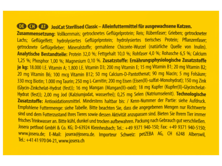 Gehe zu Vollbildansicht: JosiCat Katzentrockennahrung Sterilised Classic, 3 x 650 g - Bild 5
