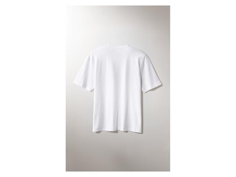 ESMARA MEN Herren Premium-Oversized-T-Shirt in Weiß, Rückansicht