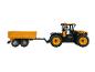 Fastrac Traktor und gelber Anhänger, Landwirtschafts Spielzeug.