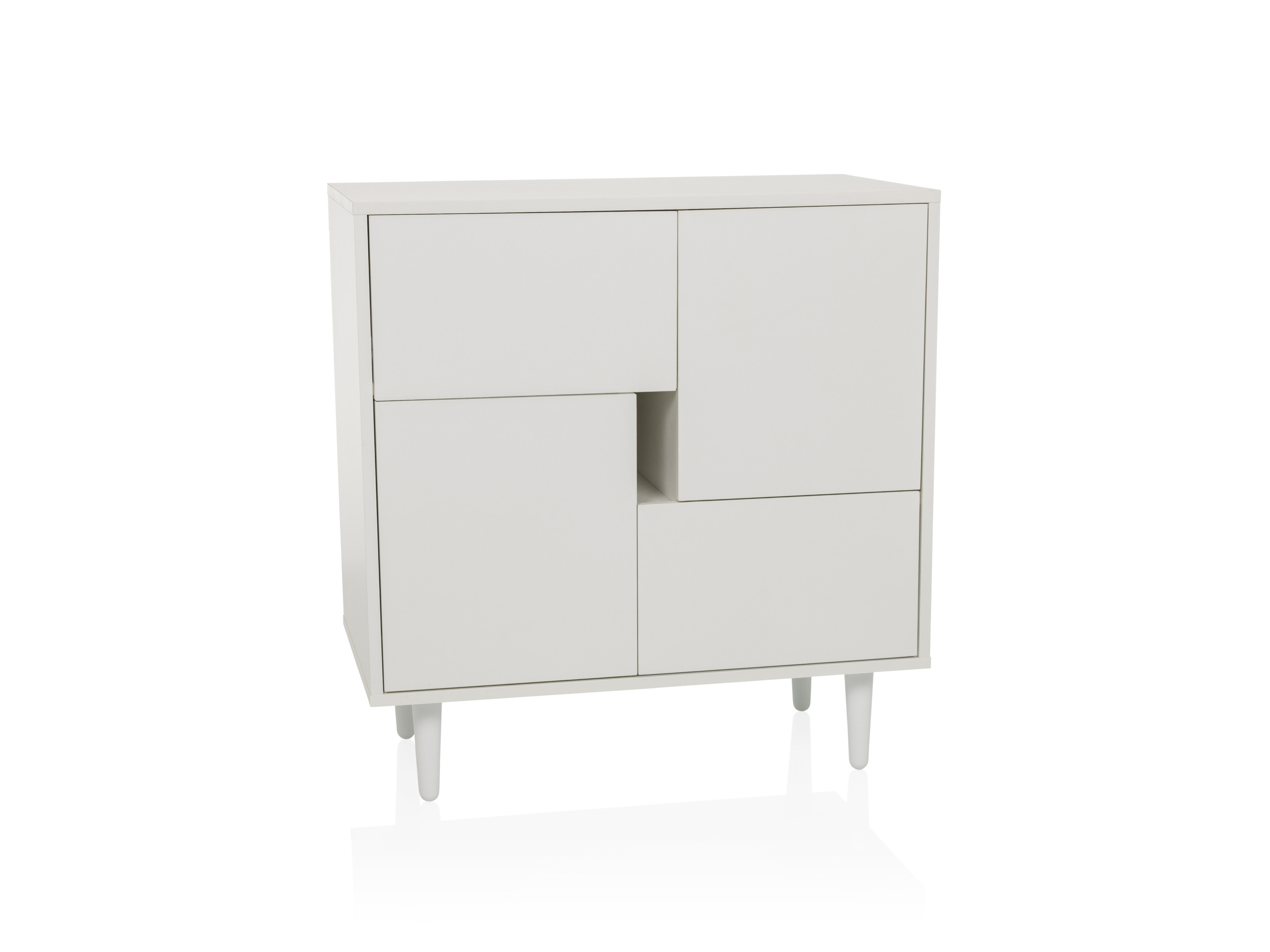 HJH LIVING Sideboard / Kommode LYKKJA (Weiß)