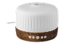 Weißer Aroma-Diffusor mit Holzsockel und Bedientasten