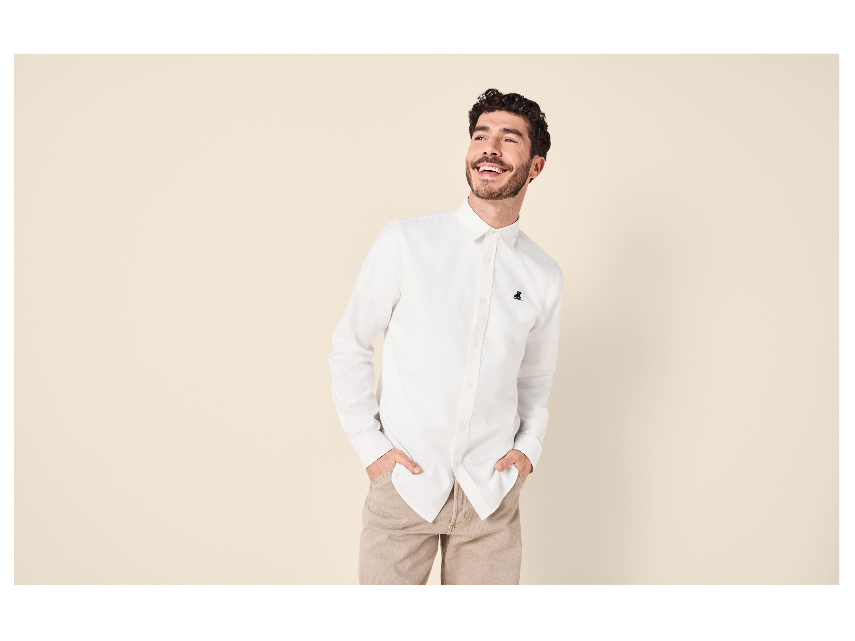 ESMARA MEN x U.S. Grand Polo Herren Hemd mit Leinen (Weiß, XXL (60/62)) – Bild 2 von 4