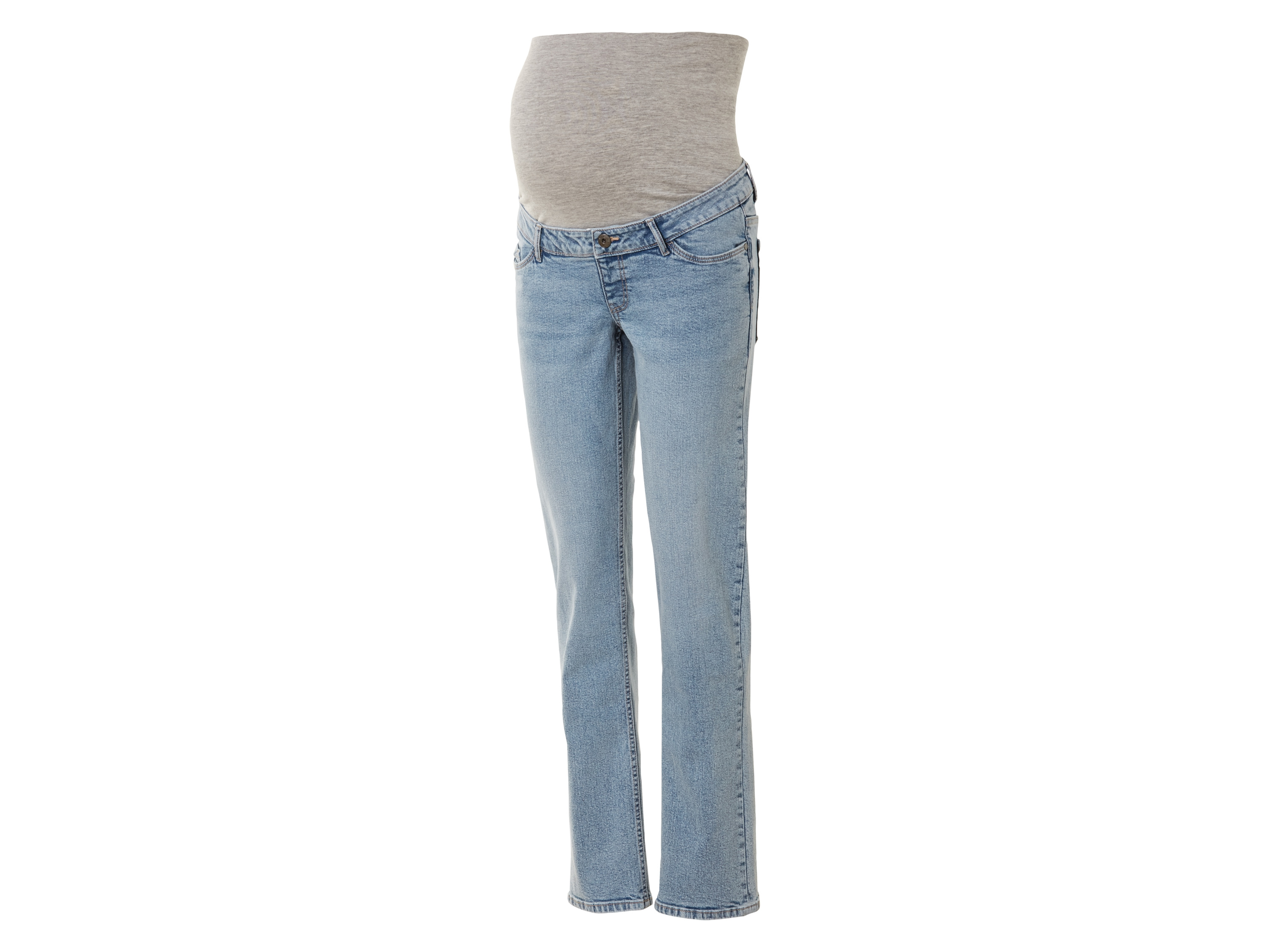 esmara® Damen Jeans Straight Fit Umstand (Hellblau, 34)““ | dass ein Textil- oder Lederprodukt auf mehr als 300 Schadstoffe geprüft wurde. Cotton made in Africa Wir unterstützen den nachhaltigen Baumwollanbau in Afrika Mit dem Kauf dieses Produkts leistest Du einen wichtigen Beitrag zur Zukunft Afrikas uns zum Schutz der Umwelt. Du unterstützt die Initiative Cotton made in Africa dabei, die Lebensbedingungen afrikanischer Kleinbäuerinnen und Kleinbauern und ihrer Familien zu verbessern und die Umwelt zu schützen. Mehr unter: cottonmadeinafrica.org/massbalance Eine Initiative der AID BX Trade Foundation Hohenstein Das passt perfekt Das Prüfinstitut Hohenstein führt seit rund 60 Jahren Reihenmessungen und Studien zur Erfassung der Körpermaße durch. Mit Nutzung der 3-D-Bodyscannertechnologie werden die realen Körperformen visualisiert und in verlässliche Größentabellen umgerechnet. RCS – Recycled Claim Standard Benutzung ab xx % recyceltem Material Zertifizierungsnummer: CU 851646 Aus Alt mach Neu: Durch die Wiederverwendung bereits genutzter Materialien werden wertvolle Ressourcen gespart. RCS ermöglicht die Ermittlung und lückenlose Rückverfolgung des im Produkt verwendeten Recyclingmaterials.““