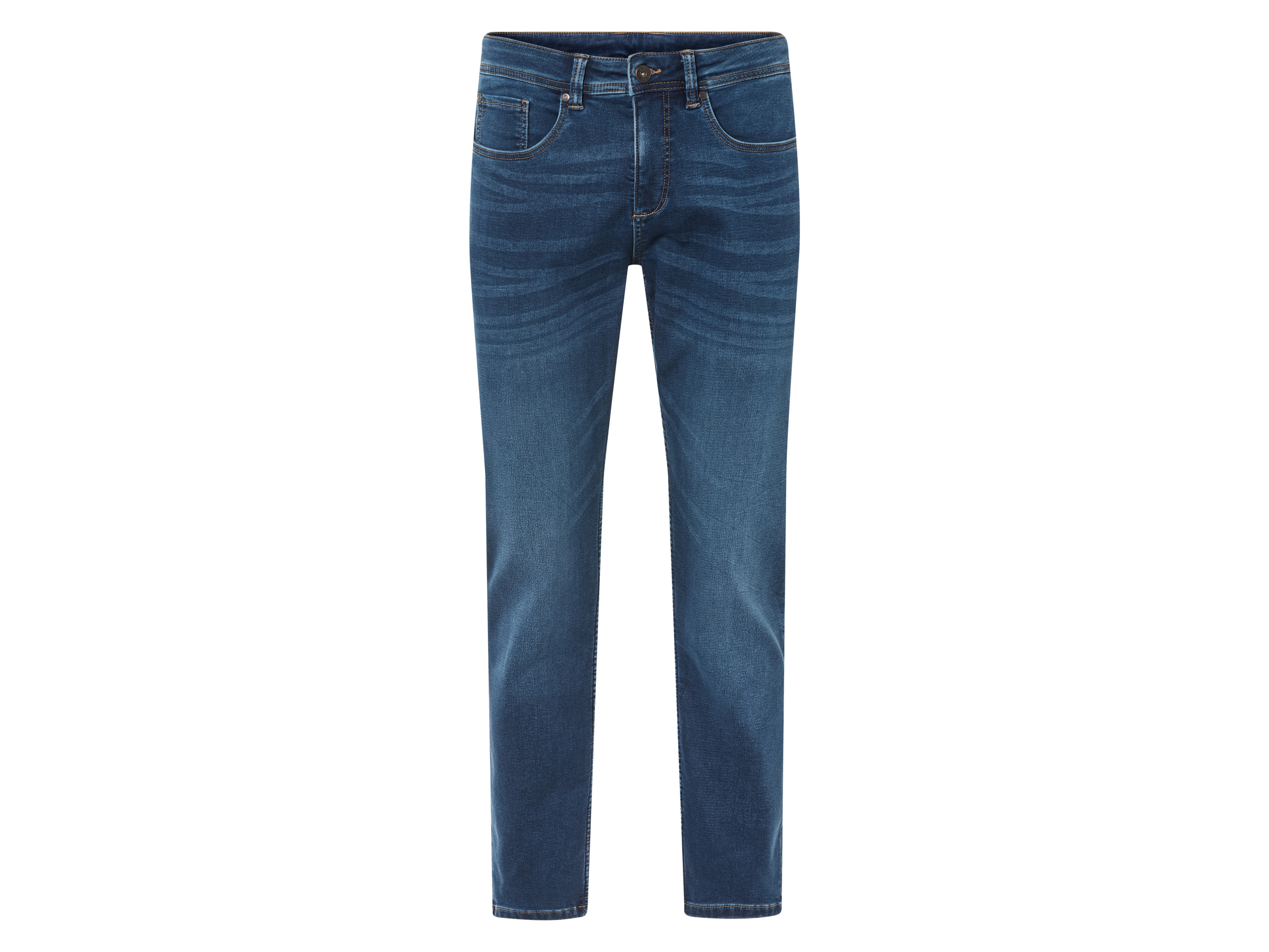 LIVERGY® Herren Sweatdenim Slim Fit (Blau, 54 (38/32))““ | mit hochwertigem, recyceltem YKK-Markenreißverschluss Passform: Slim Fit Schnitt: schmal geschnitten Leibhöhe: normale Leibhöhe Länge: 32 inch Material: Baumwolle, 44 % Polyester recycelt, 1 % Elasthan Lycra® Pflegehinweis: waschen bei max. 40 °C nicht bleichen schonende Trocknung im Wäschetrockner bei max. 60 °C bügeln bis 150 °C Stufe 2. Dampfbügeleisen kann verwendet werden nicht trockenreinigen Größe: 46 30/32 – 56 40/32 Meine Lidl-Größe – so einfach gehts Deine Größe findest du in der Lidl-Größentabelle . Oeko-Tex® Standard 100 Geprüft auf Schadstoffe Zertifizierungsnummer: 2024Ok1470 Aitex Standard 100 by Oeko-Tex® ist die weltweit bekannteste, unabhängige Zertifizierung schadstoffgeprüfter Textil- und Lederprodukte aller Art – vom Garn und den Stoffen bis hin zum gebrauchsfertigen Artikel. Das Label bestätigt