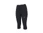 Schwarze Sport-Caprihose mit Kordelzug in der Taille und seitlichem Logo.