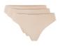 Dreierpack nahtloser Damen-Slips in Beige