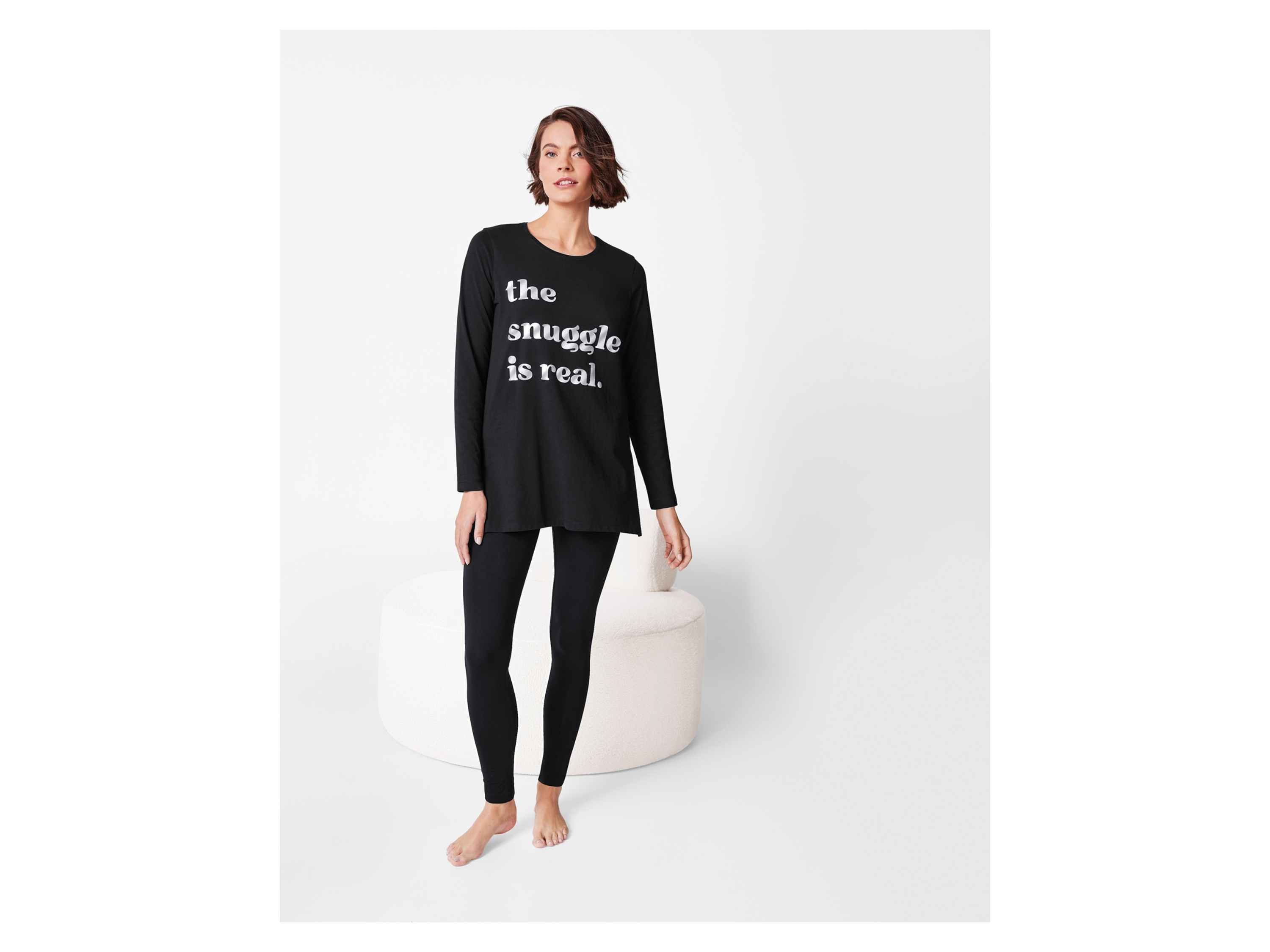 Thumbnail - esmara® Damen Pyjama, angenehmer Tragekomfort (Schwarz, S(36/38))""