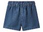 Dunkelblaue Jeans-Shorts mit elastischem Bund, Rückansicht