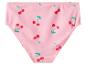 Rosa Kinder-Bikinihose mit Kirschmuster.
