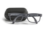 Graue Lesebrille mit Etui