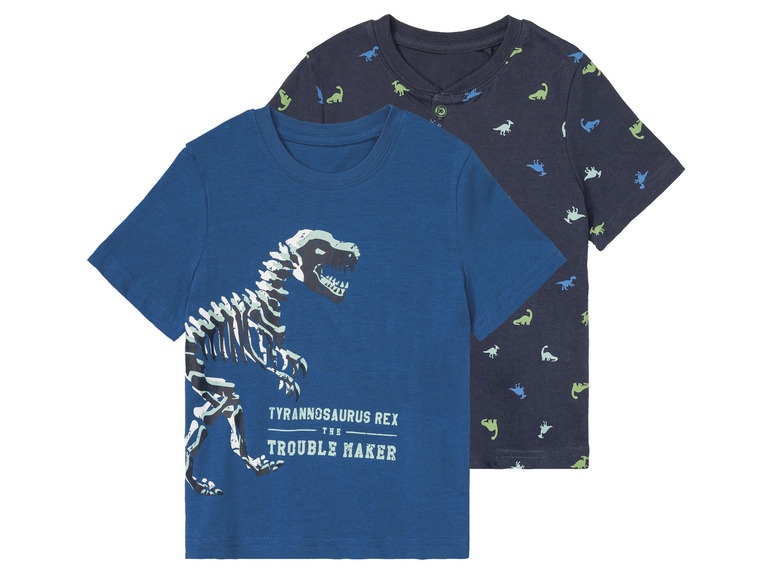 Gehe zu Vollbildansicht: lupilu® Kleinkinder Jungen T-Shirts, 2 Stück, reine Baumwolle - Bild 2