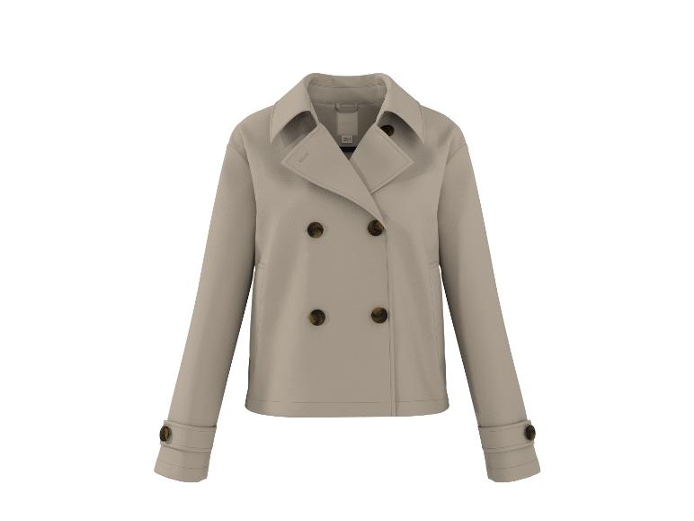 Beige zweireihige Damenjacke