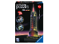 3D-Puzzle mit 216 Teilen, das die Empire State Building Nachtedition mit LED-Beleuchtung zeigt.