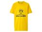 Gelbes T-Shirt mit schwarzem Kreislogo und dem Text „BORUSSIA DORTMUND“ darunter.
