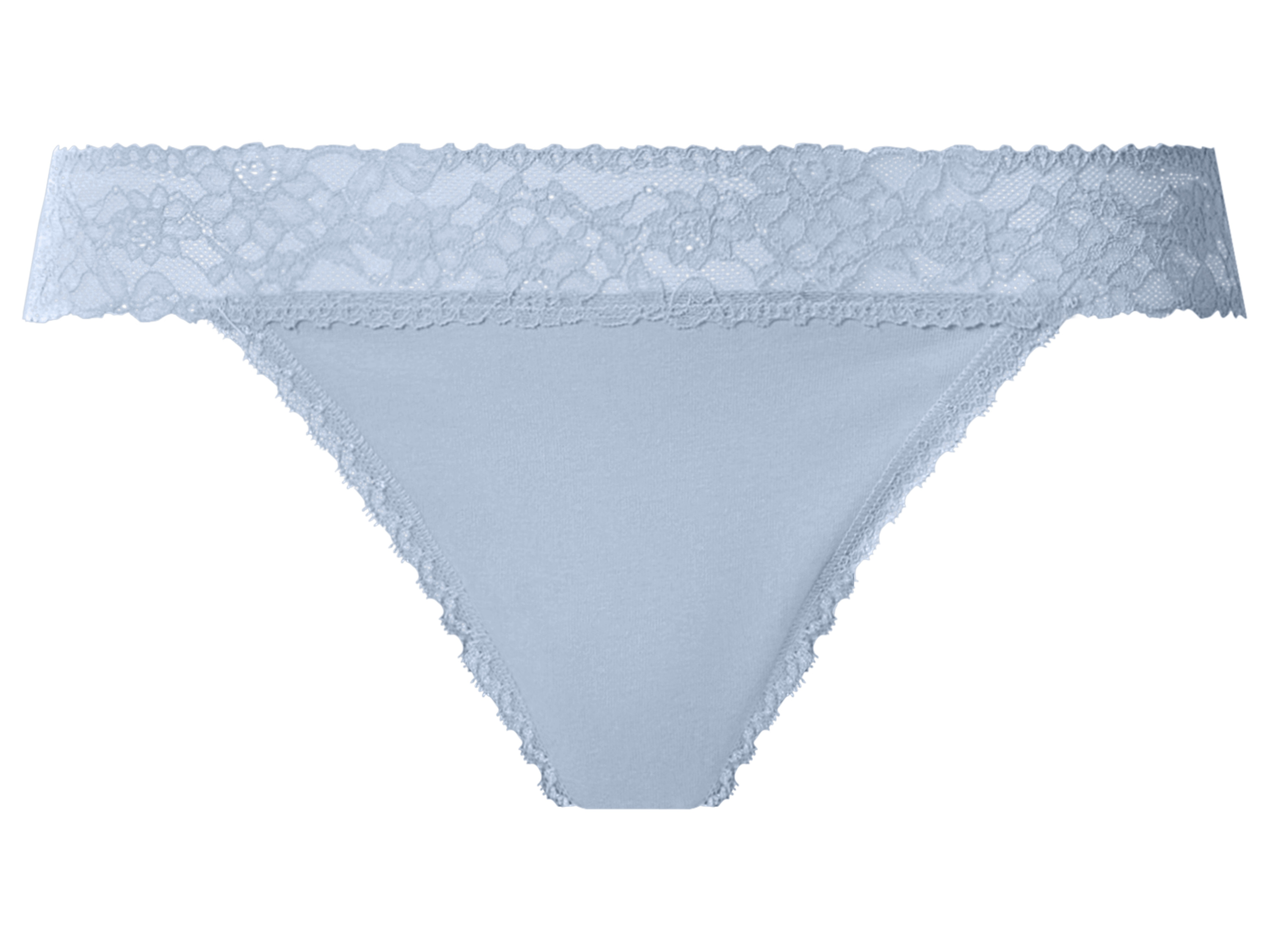 Thumbnail - esmara® Damen String mit Spitze 5 Stück (grün/blau/grau, S(36/38))
