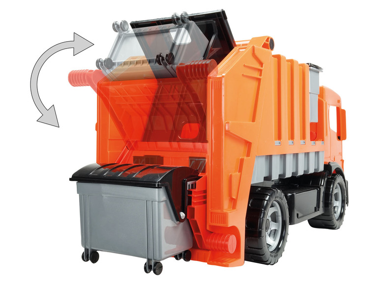 Gehe zu Vollbildansicht: LENA GIGA TRUCKS Müllwagen, mit Stahlachsen und Hebemechanismus - Bild 3