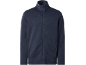 Herren-Dunkelblaue Reißverschlussjacke mit Stehkragen.