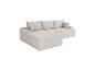 Beiges Cord-Ecksofa mit Kissen