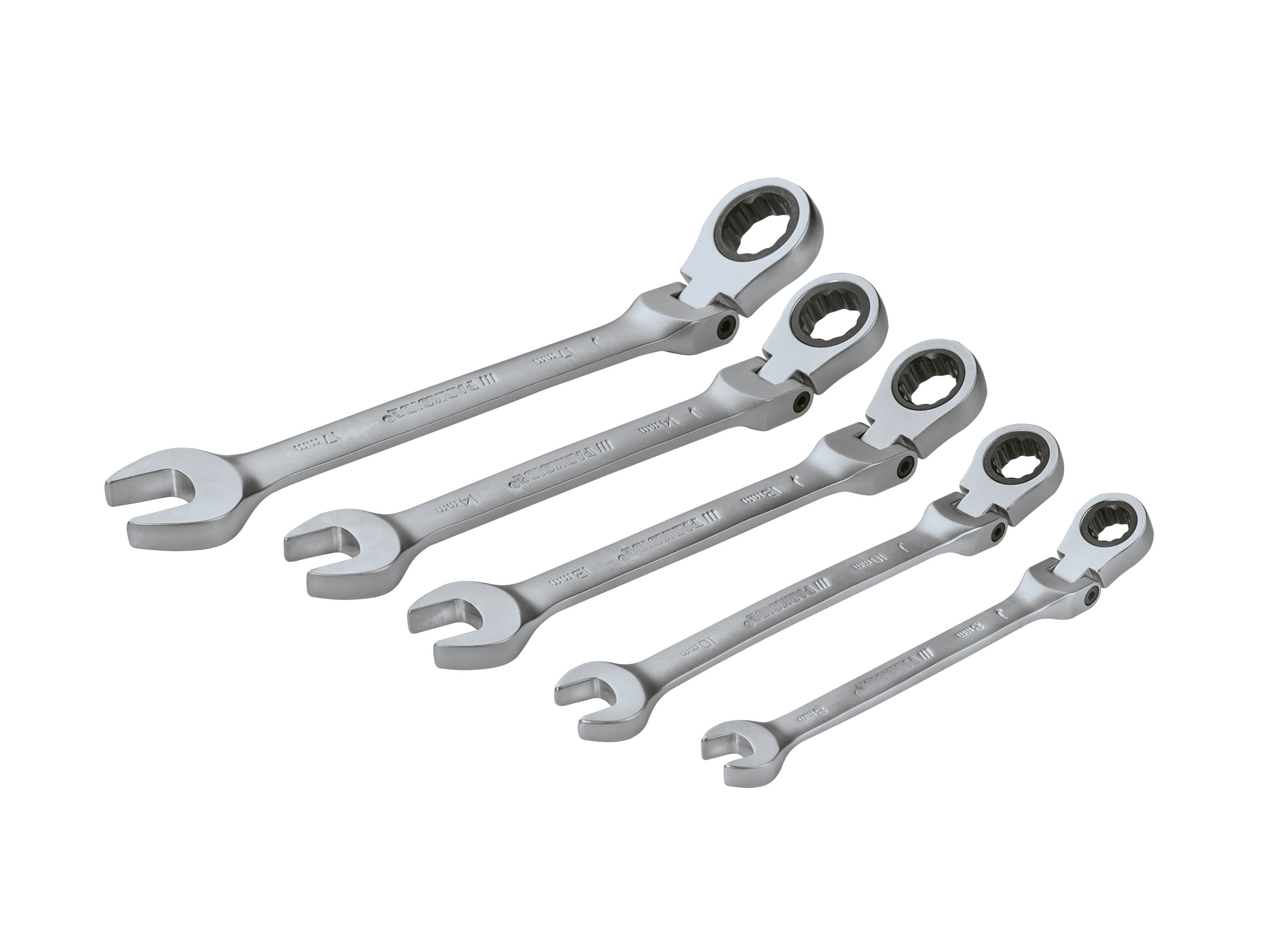 Thumbnail - PARKSIDE® Gabel- und Ratschen-Ringschlüsselsatz (Gelenk 5tlg.)