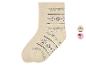 Zwei Paar cremefarbene Socken mit geometrischem Muster