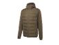 Herren-Steppjacke in Olivgrün mit Kapuze, langen Ärmeln und Reißverschluss