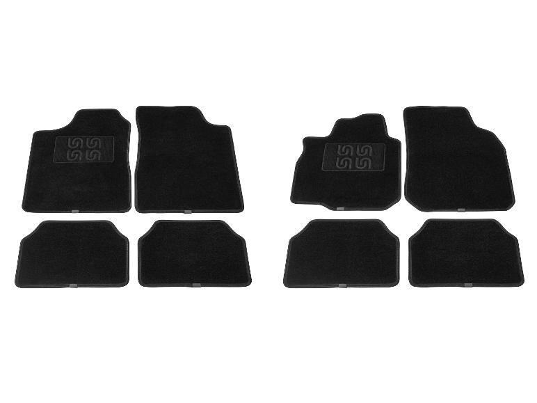 Set schwarzer Autofußmatten mit SS-Logo