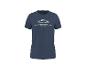 Blaues T-Shirt mit weißem Aufdruck