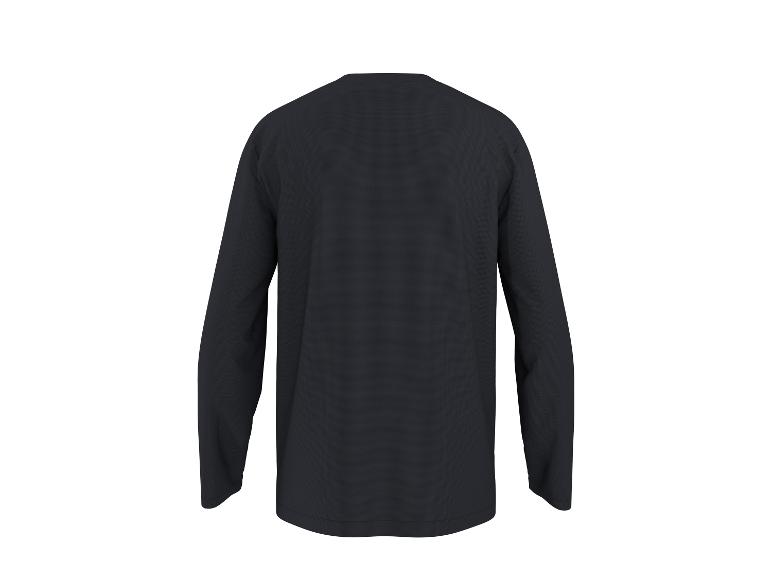 Schwarzes Langarm-T-Shirt, Rückansicht